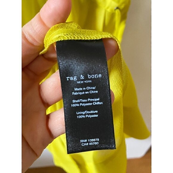 rag & bone elysse dress caftan sz xxs light green polyester + slip NWT - Picture 9 of 16